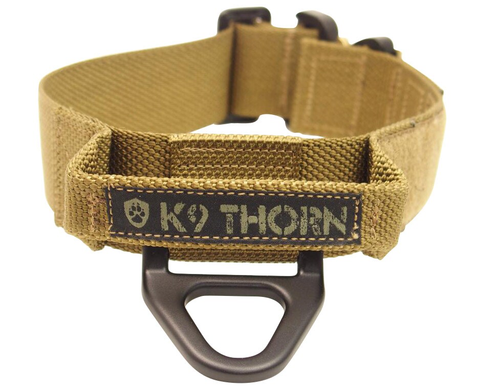 K9 Thorn Cobra Bravo - Taktisches Hundehalsband coyote - mittelgroßer Hund