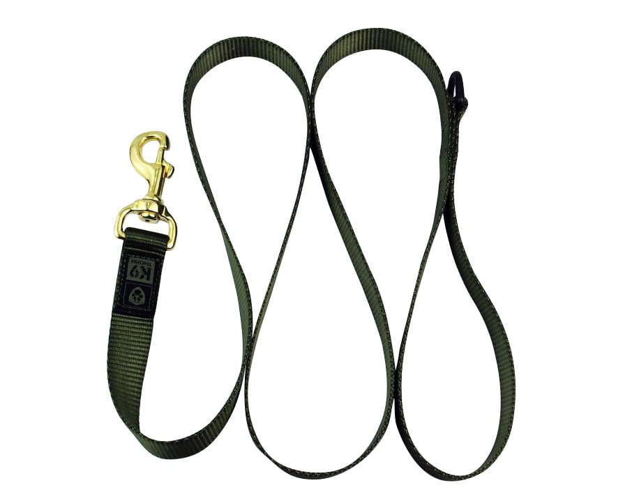 K9 Thorn - D-ringiem - Hundeleinen 100 cm - Olive 