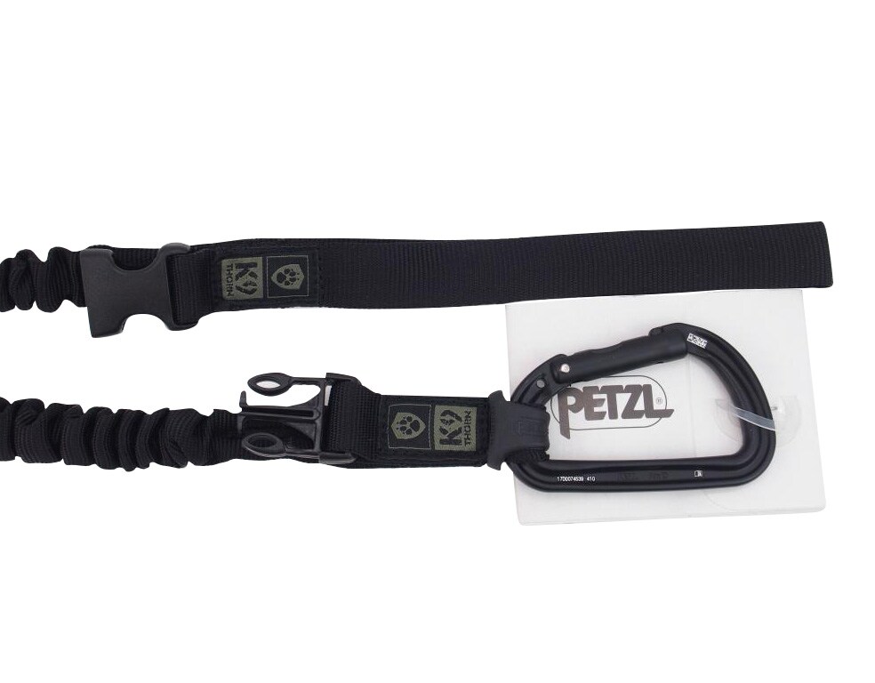 K9 Thorn Petzl - Hundeleine mit Schockabsorber schwarz - 250 cm