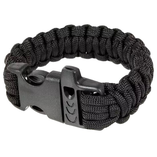 Element - Paracord Fastex - Armband mit Pfeife - schwarz
