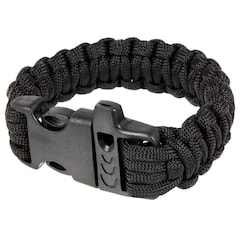 Element - Paracord Fastex - Armband mit Pfeife - schwarz
