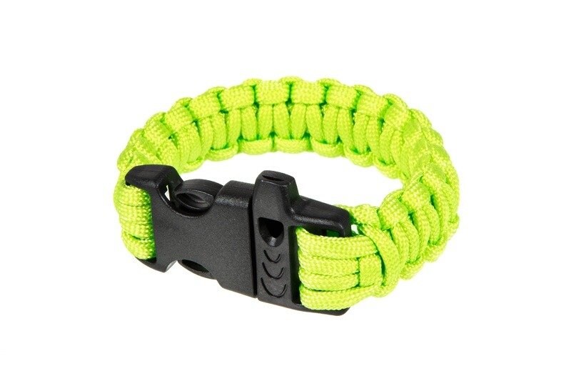 Element - Paracord Fastex - Armband mit Pfeife - limettengrün