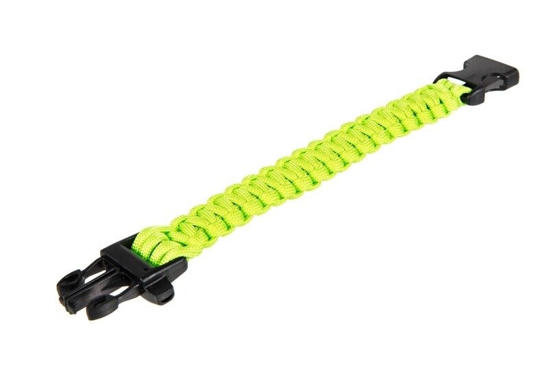 Element - Paracord Fastex - Armband mit Pfeife - limettengrün