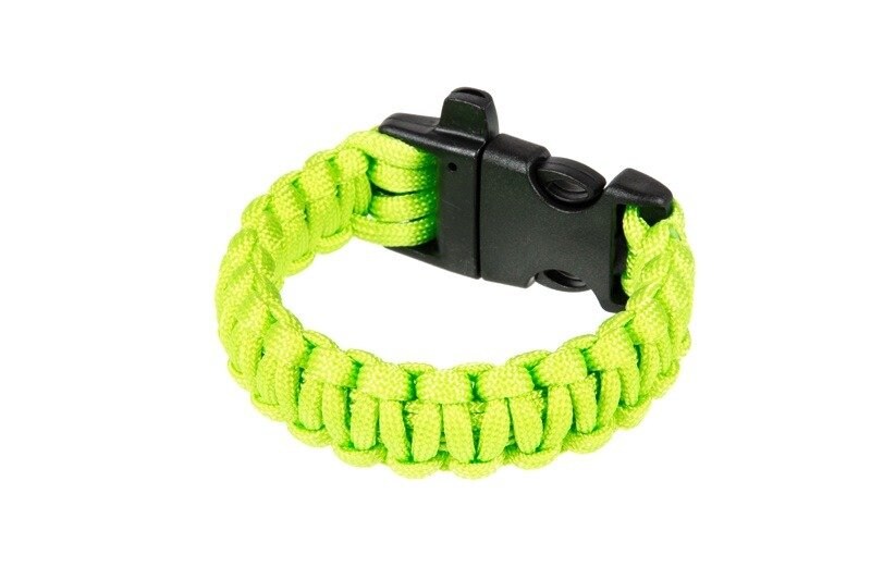 Element - Paracord Fastex - Armband mit Pfeife - limettengrün