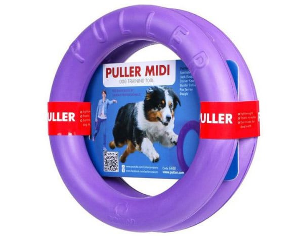 Puller - Trainingsring für Hund - Hundespielzeug - Midi - 2 Stk.