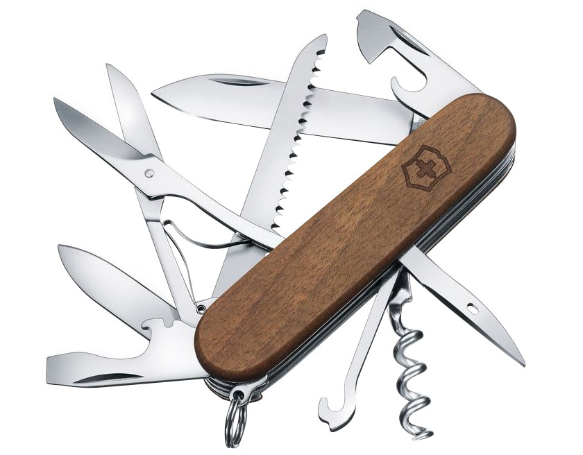 Victorinox - Huntsman - Taschenmesser mit Multiwerkzeug - Mittelgroß ß Wood