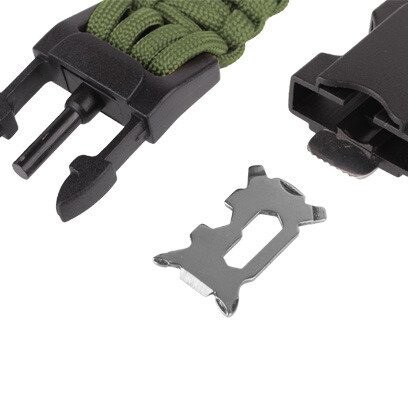 Paracord - Armband mit Kompass - 9'' - Green
