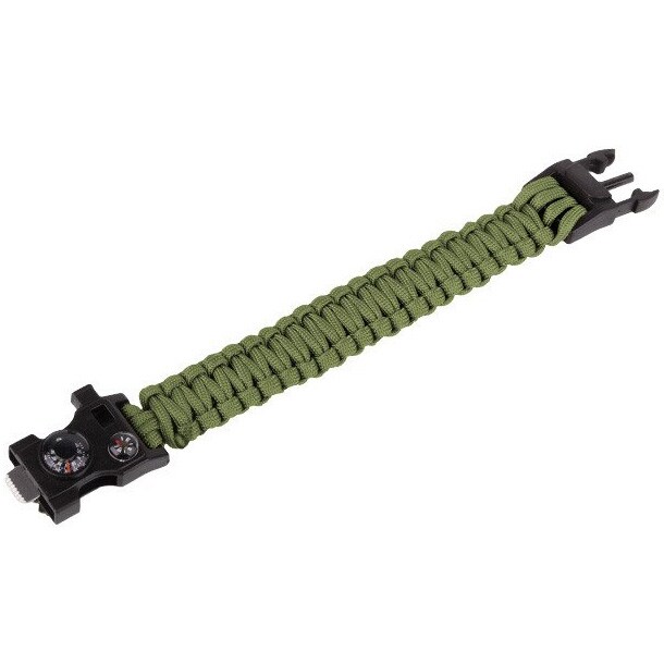 Paracord - Armband mit Kompass - 9'' - Green