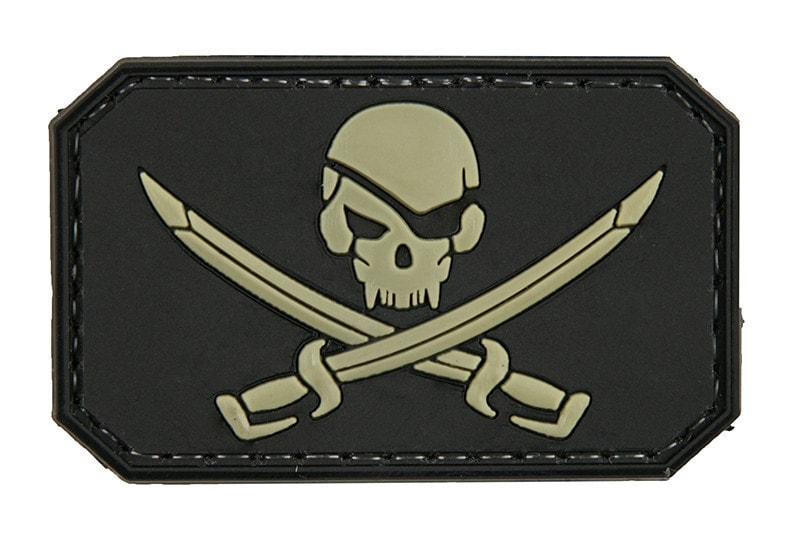 Pirate Skull - 3D-Aufnäher - Black