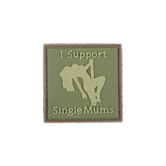 I Support Single Mums - 3D-Aufnäher - Olive