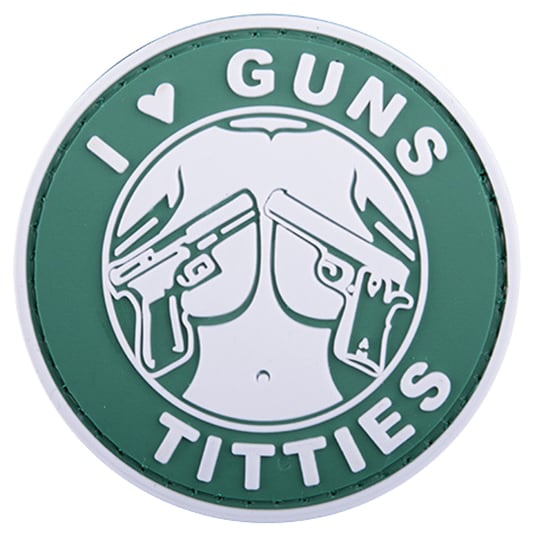 I Love Guns Titties - 3D-Aufnäher