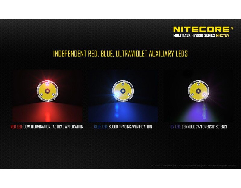Nitecore - MH27UV Taschenlampe - 1000 Lumen