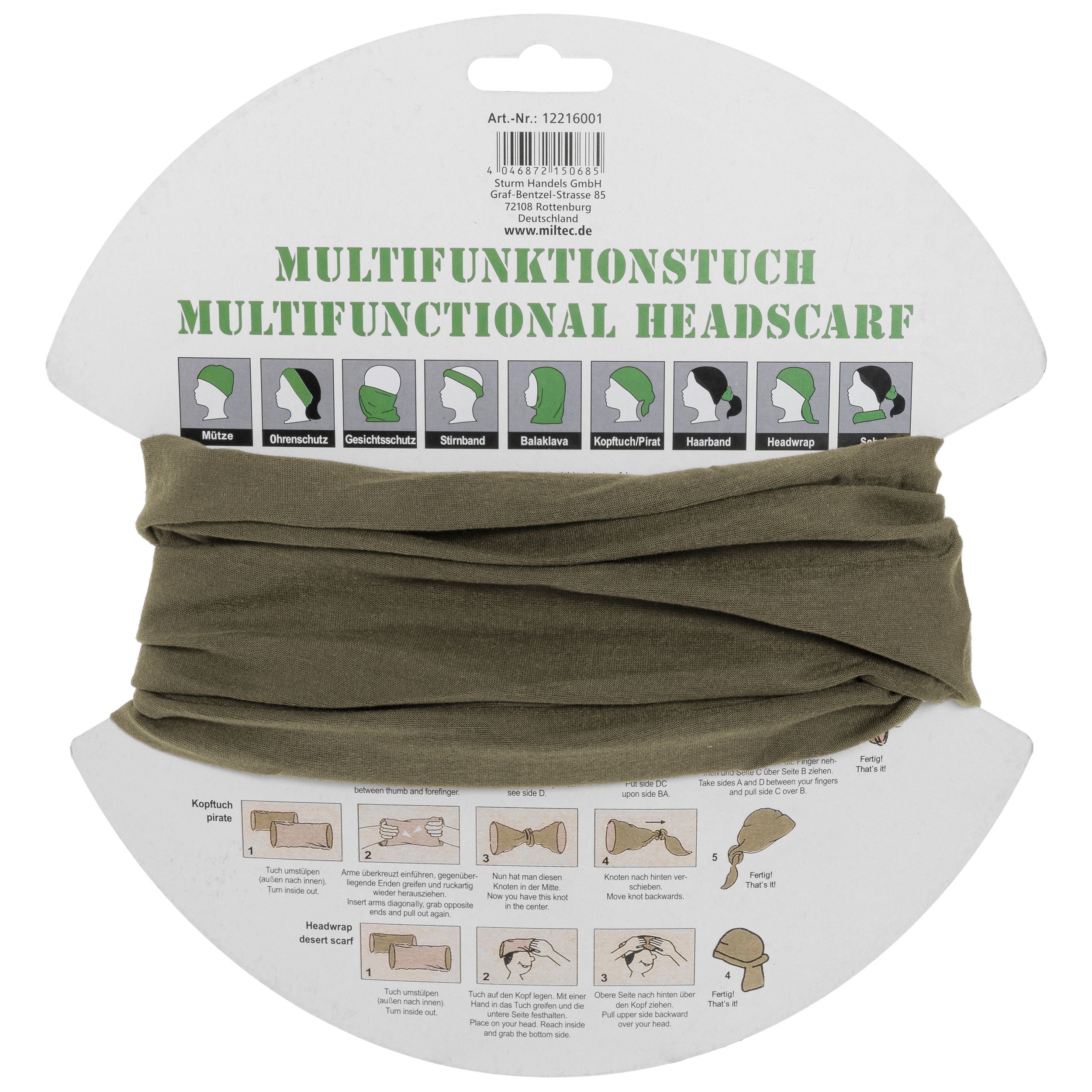 Mil-Tec - Multifunktionstuch - Olive Drab