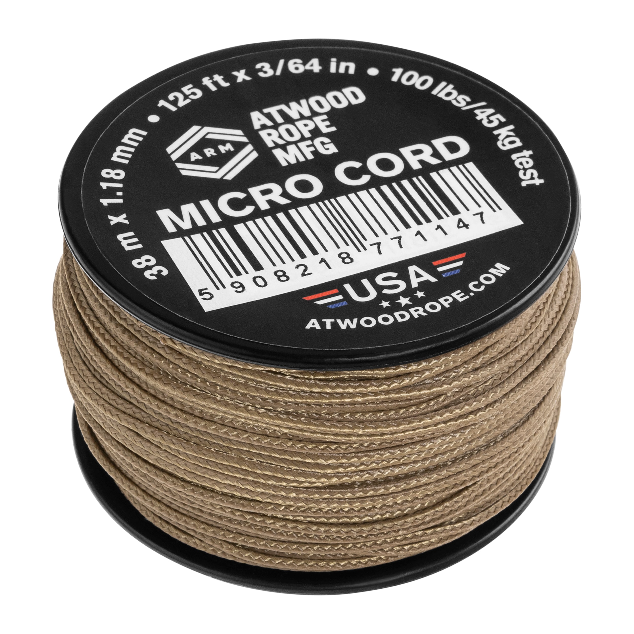 Atwood Rope MFG - Micro Cord - Seil 38 m - Coyote