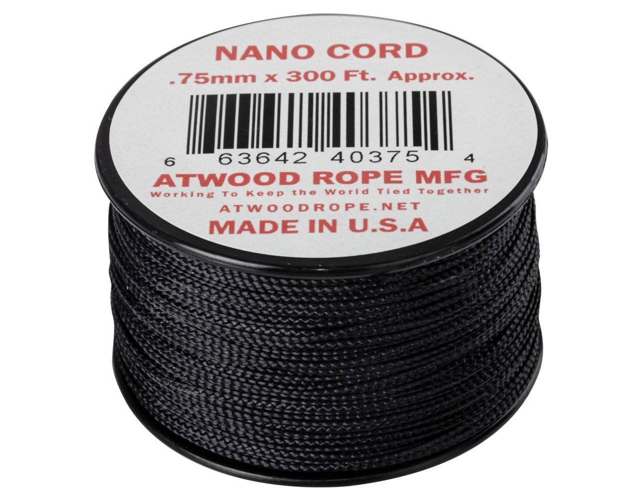 Atwood Rope MFG - Nano Cord - Seil 91 m - schwarz