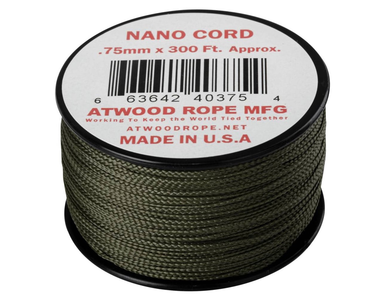 Atwood Rope MFG - Nano Cord - Seil 91 m - Olive Drab 