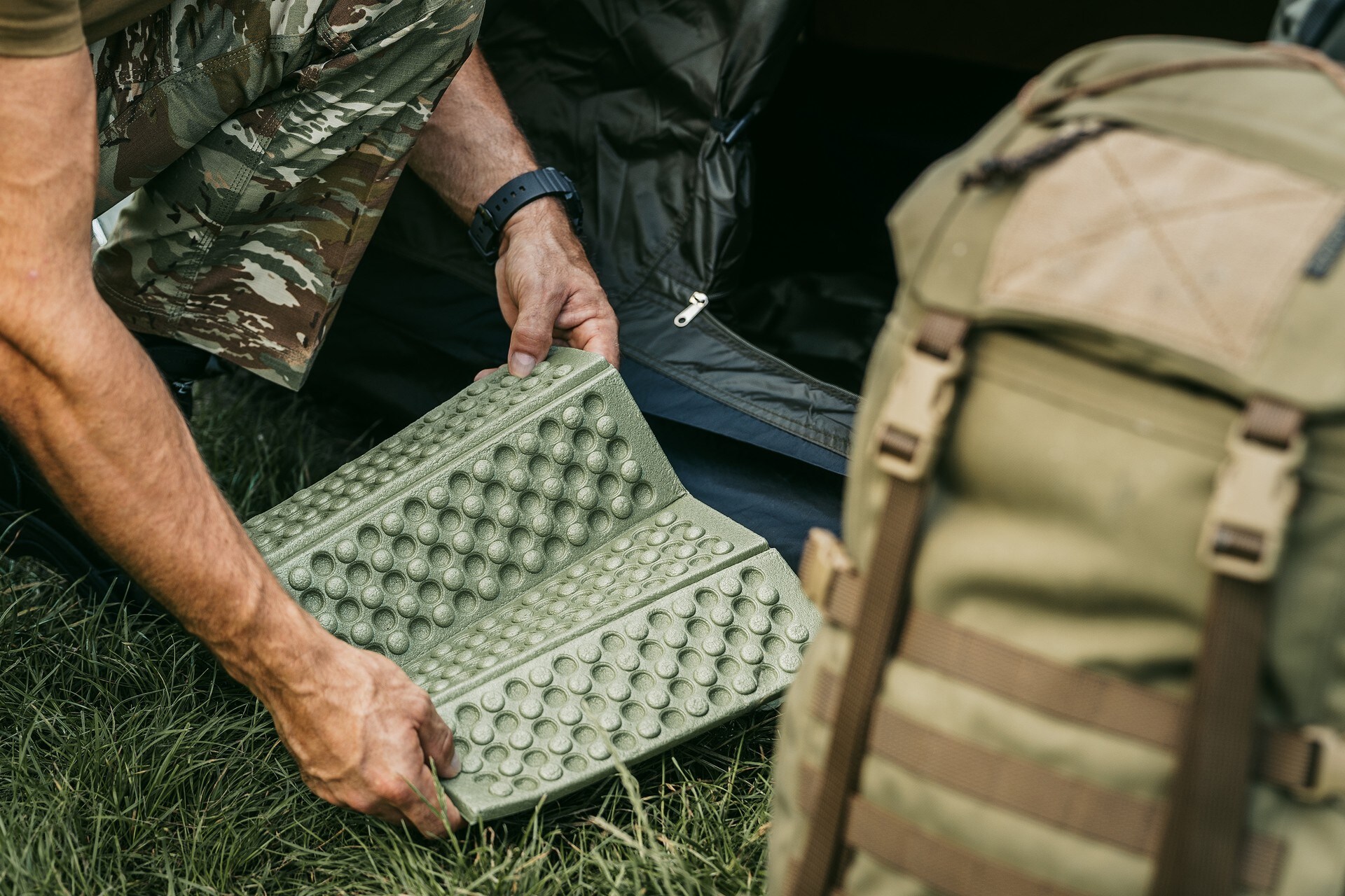 MFH - Fox Outdoor Faltbare Sitzmatte - Olive