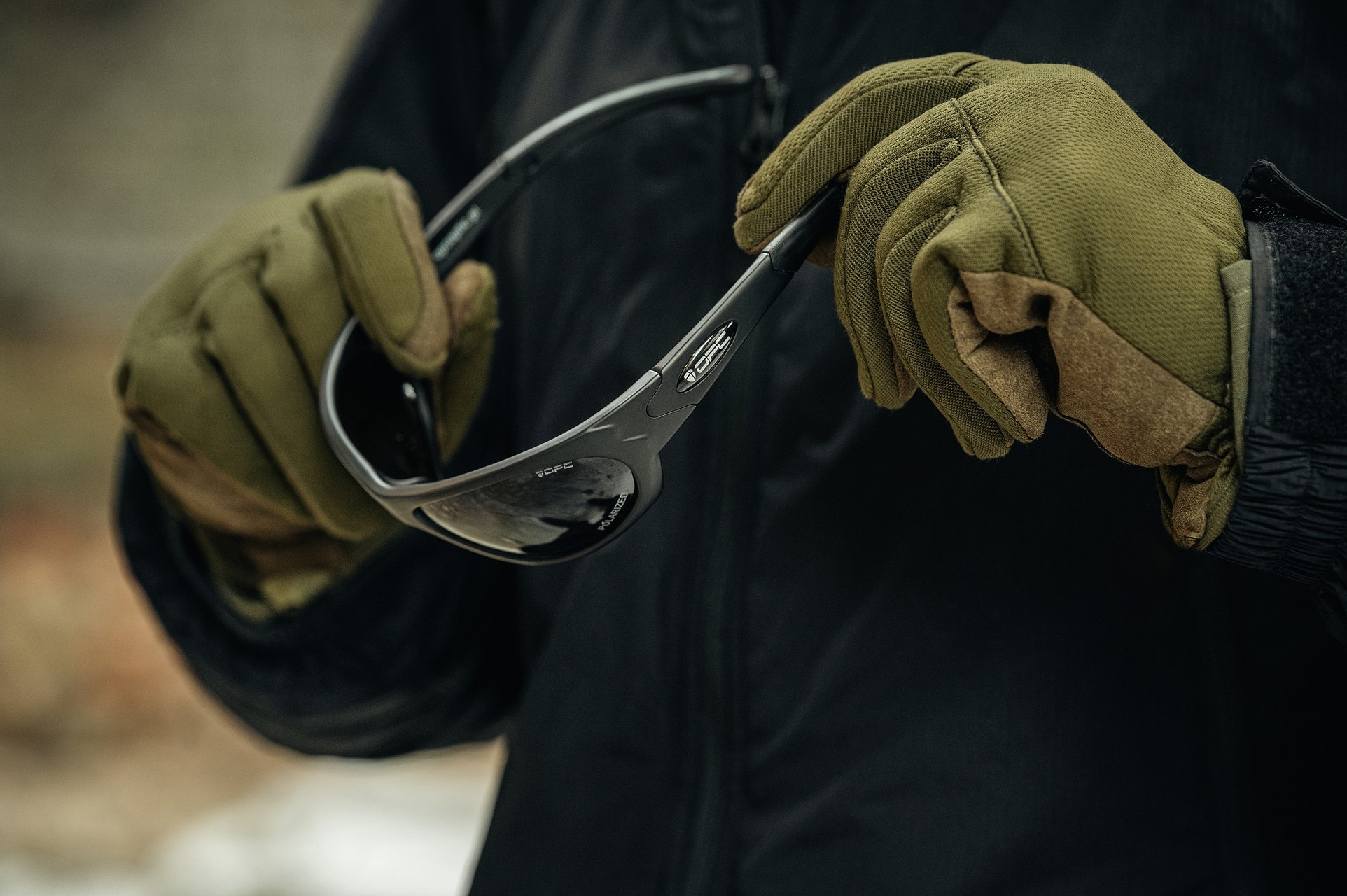 OPC - Military Marines Black Matt Smoke Revo - Polarisierte Sonnenbrille