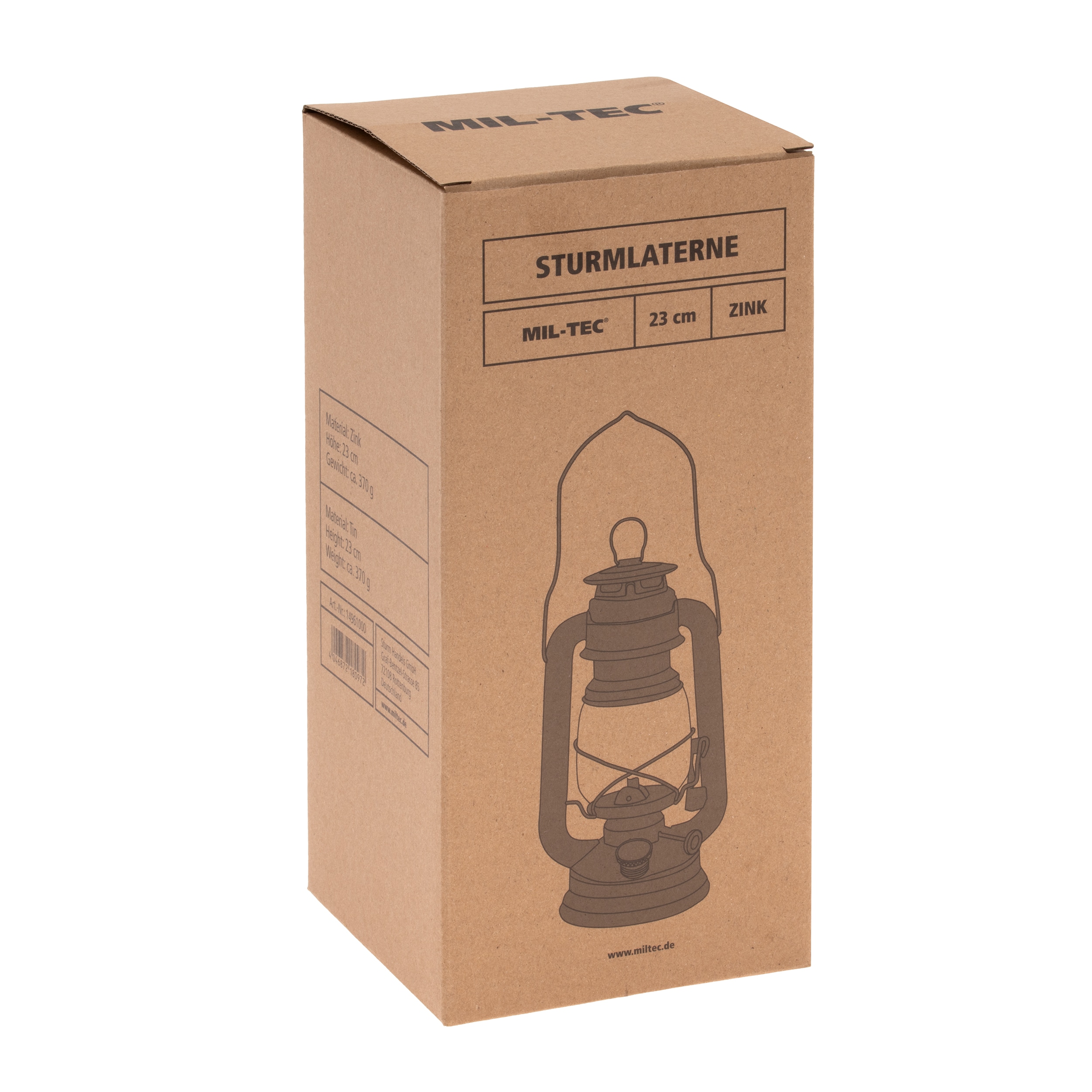 Mil-Tec - Petroleumlampe 23 cm - Silver