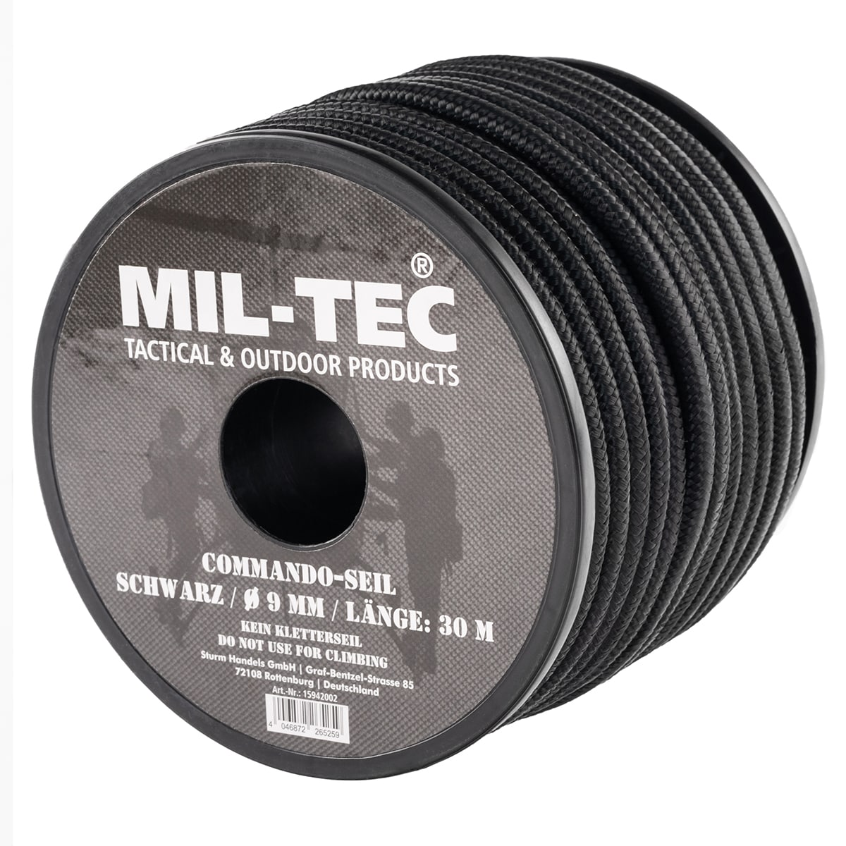 Mil-Tec - Commando - Seil 30 m x 9 mm - black