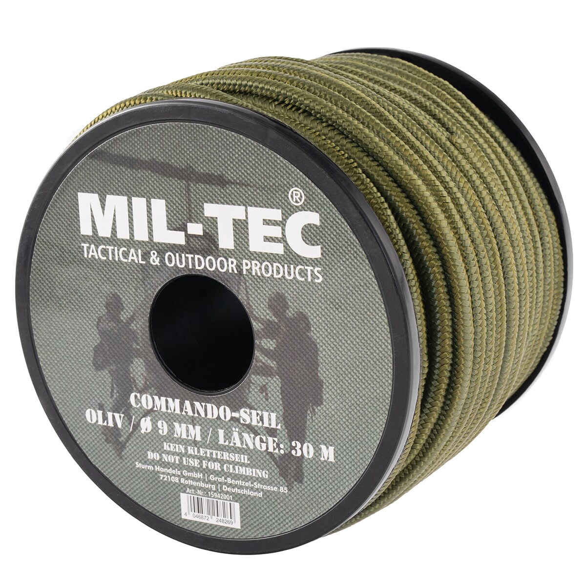 Mil-Tec - Commando - Seil 30 m x 9 mm - olive