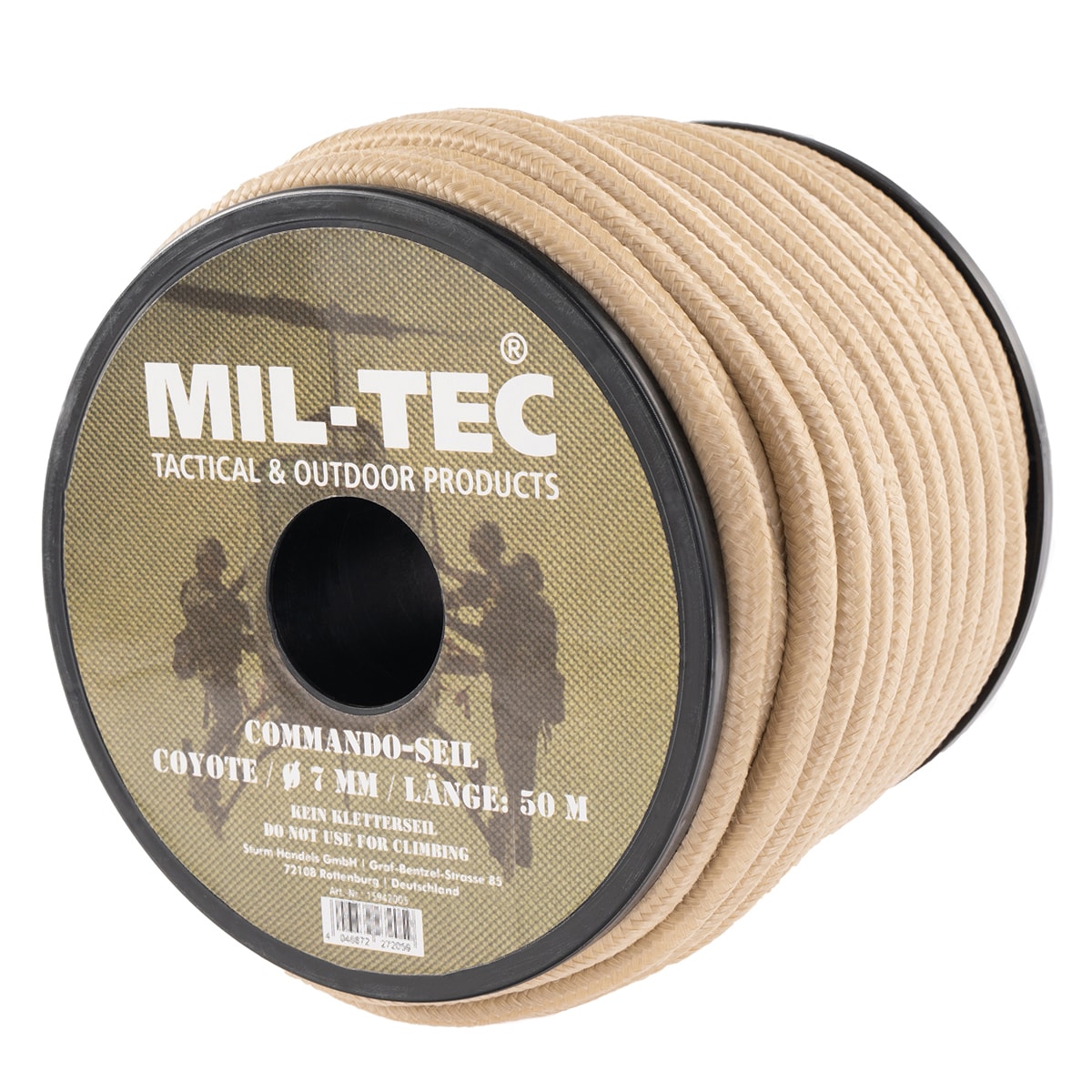 Mil-Tec - Commando - Seil 50 m x 7 mm - coyote