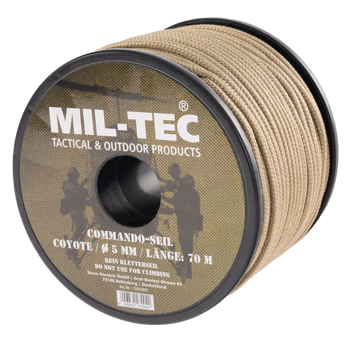 Mil-Tec - Commando - Seil 70 m x 5 mm - coyote