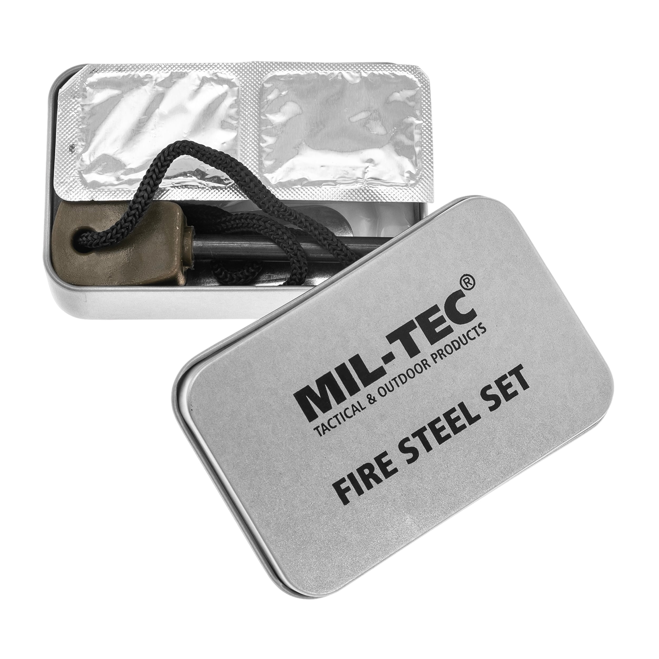 Mil-Tec - Fire Steel Set - Feuerstarter Set für Survival