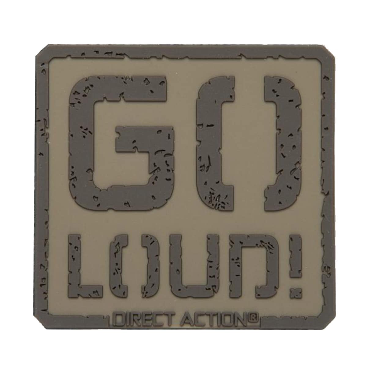 Direct Action Patch Go Loud PVC - Aufnäher - Coyote Brown 