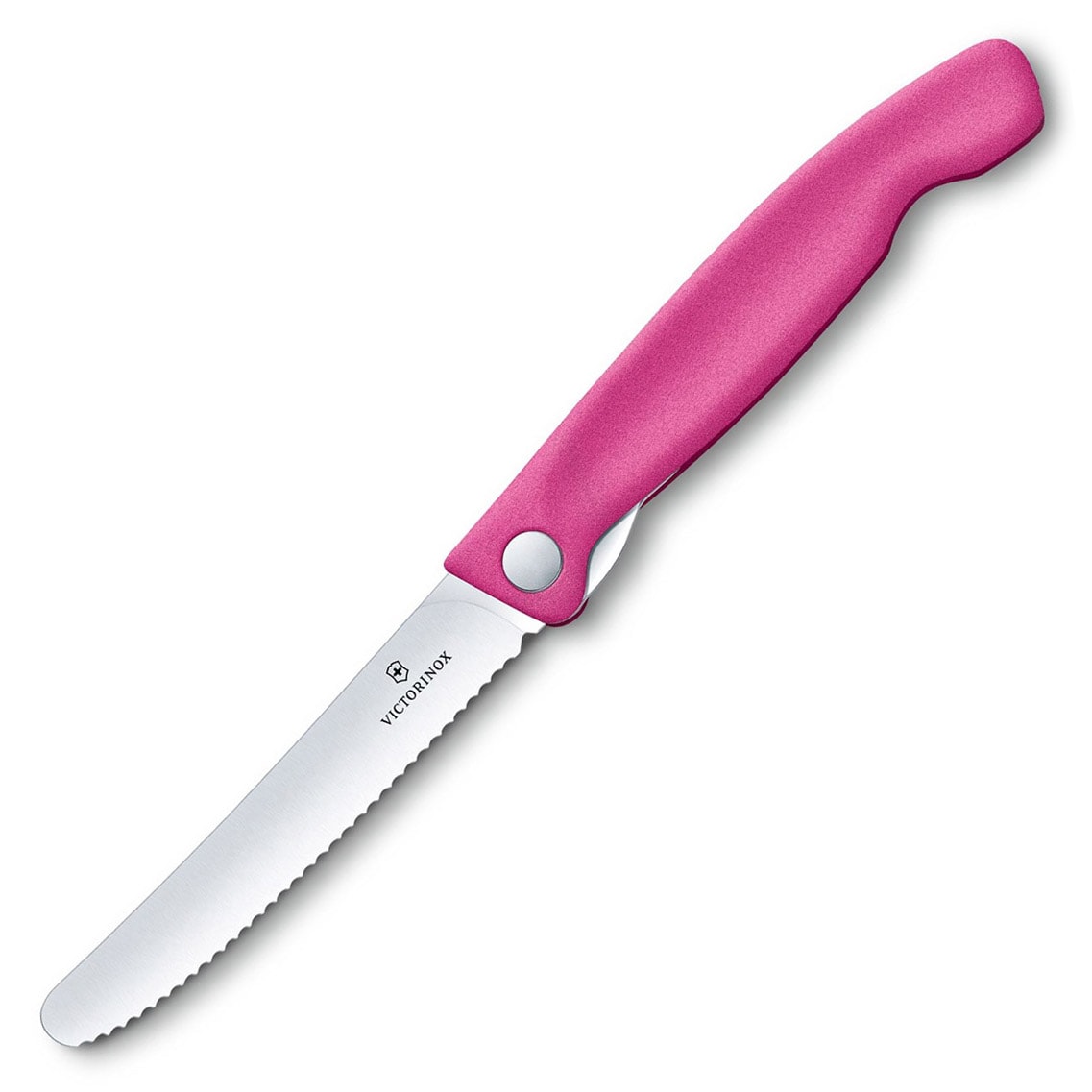 Victorinox - faltbares Küchenmesser - Zackenmesser mit abgerundeter Spitze - Pink