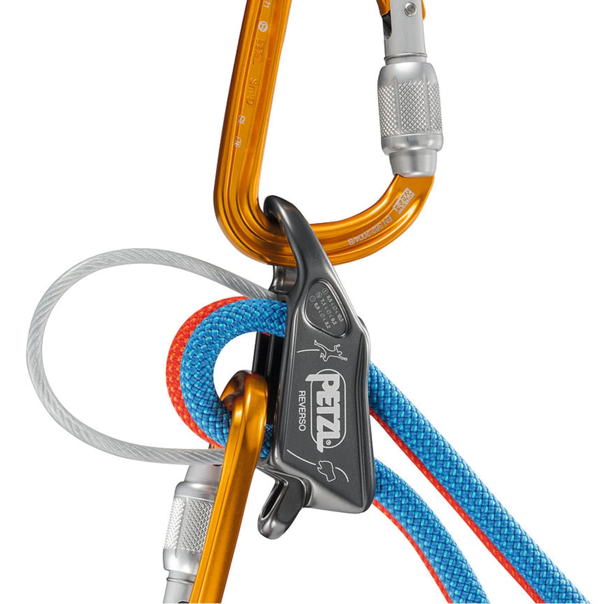 Petzl - Reverso - Sicherungs - und Abseilgerät - Grey