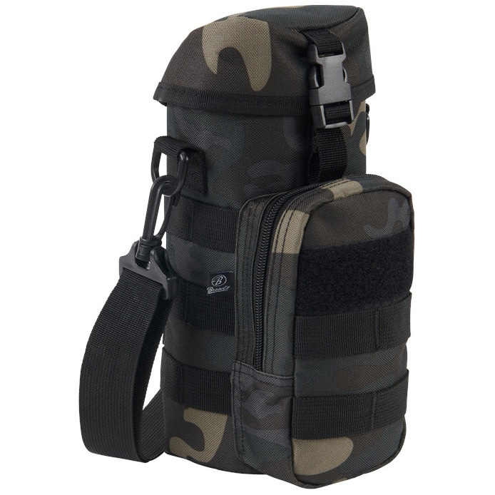 Brandit - Flaschentasche mit Zusatzfach - Bottle Holder II - Dark Camo
