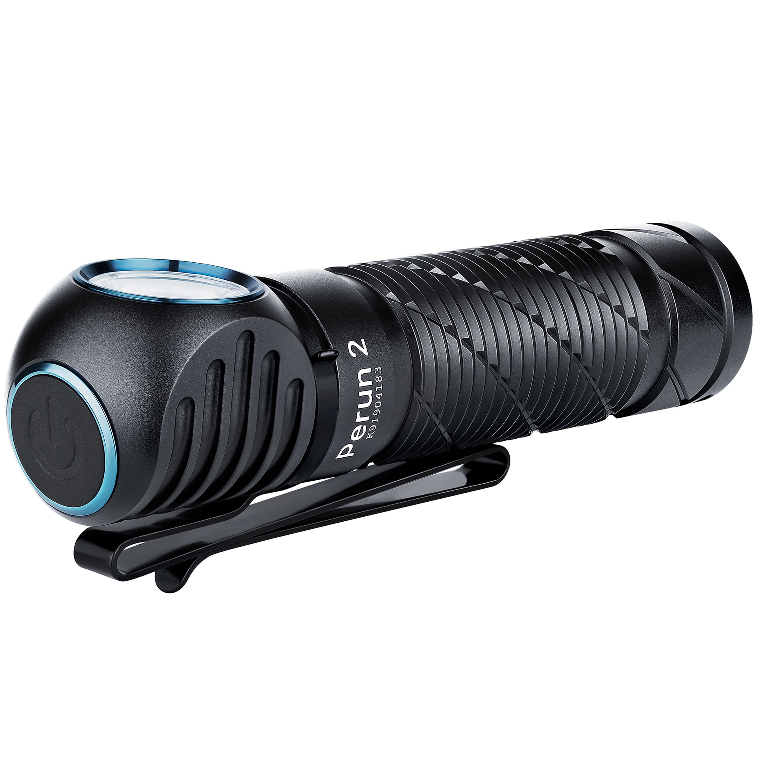 Olight - Perun 2 Cool White Kit Black - Stirn- und Winkeltaschenlampe mit Stirnband - 2500 Lumen