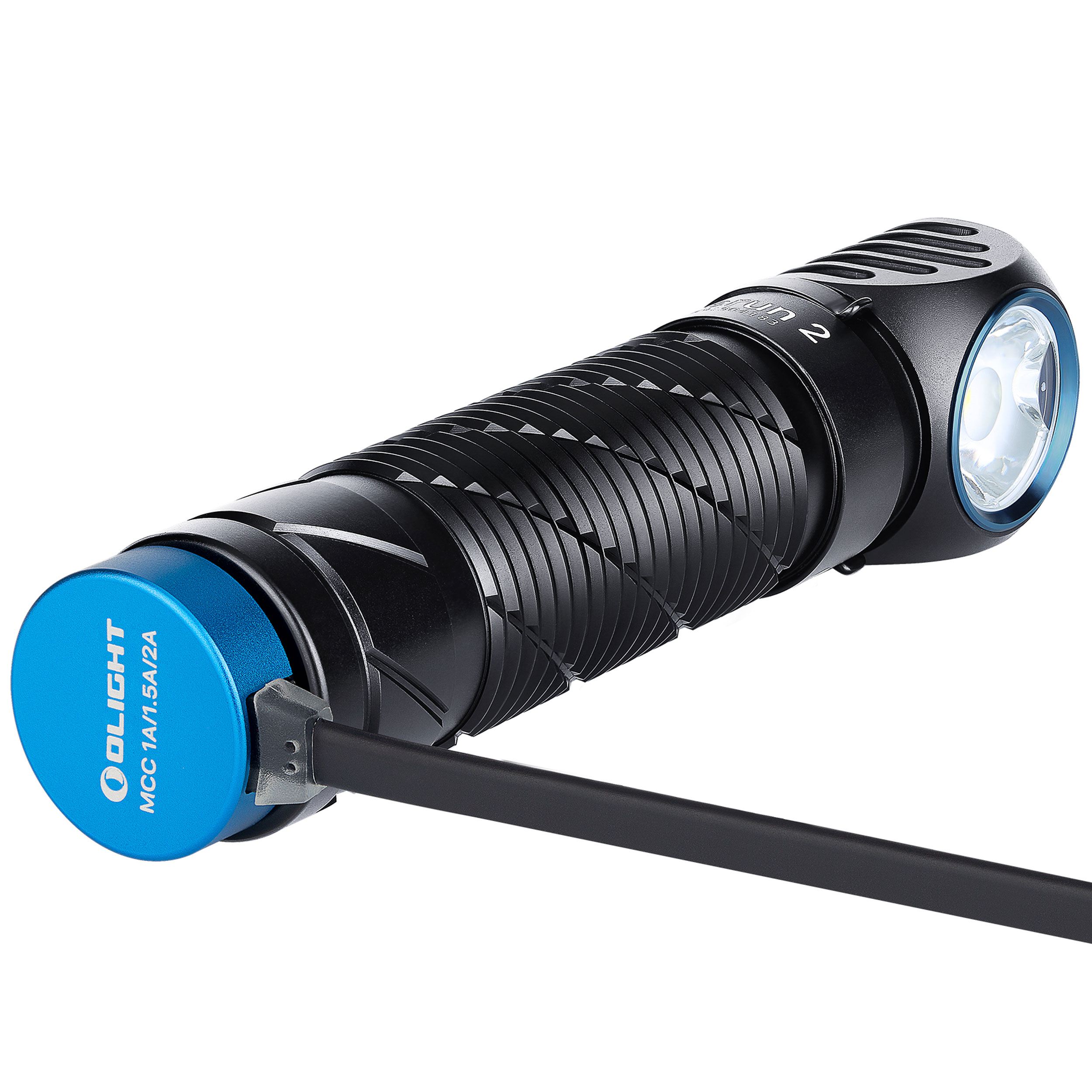 Olight - Perun 2 Cool White Kit Black - Stirn- und Winkeltaschenlampe mit Stirnband - 2500 Lumen