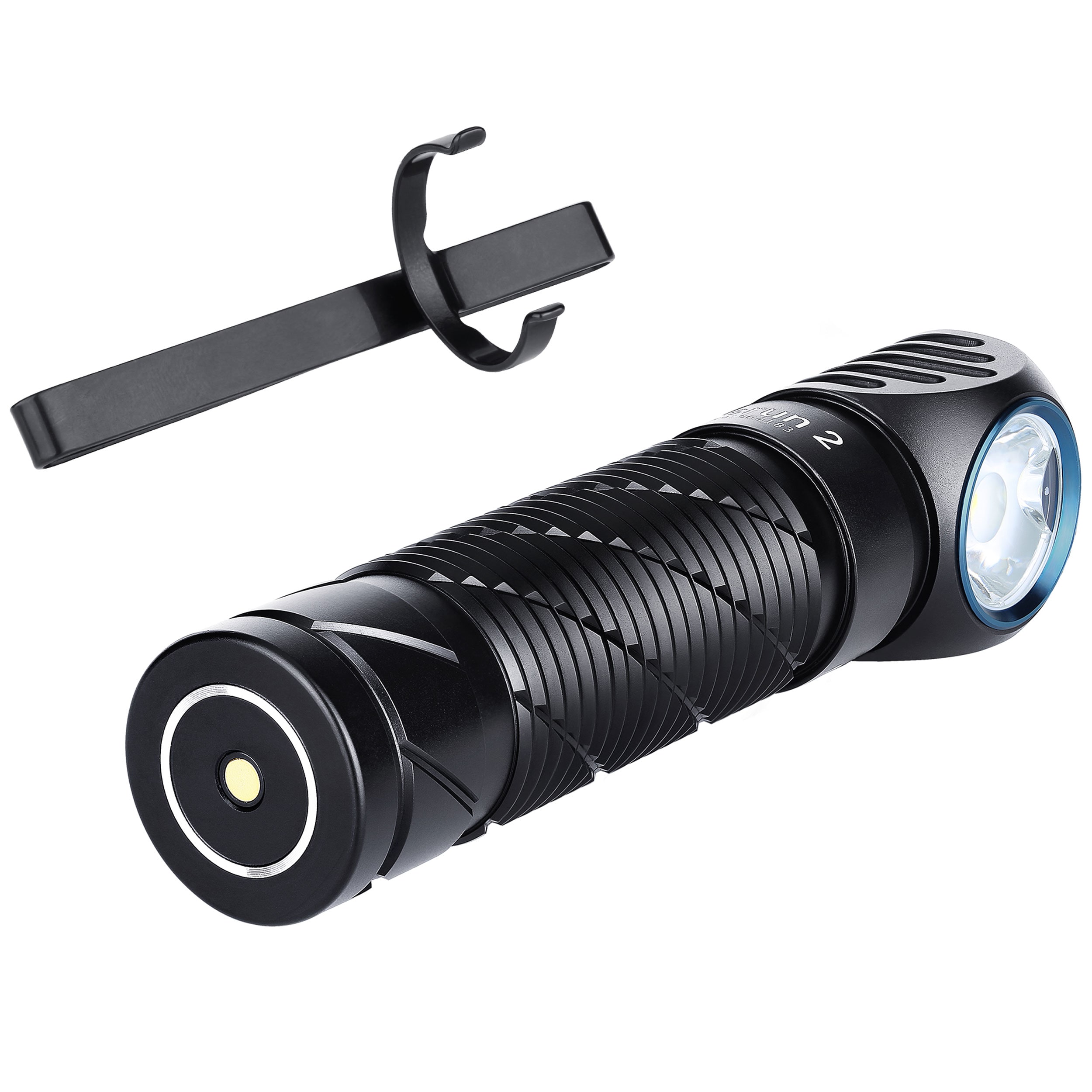Olight - Perun 2 Cool White Kit Black - Stirn- und Winkeltaschenlampe mit Stirnband - 2500 Lumen