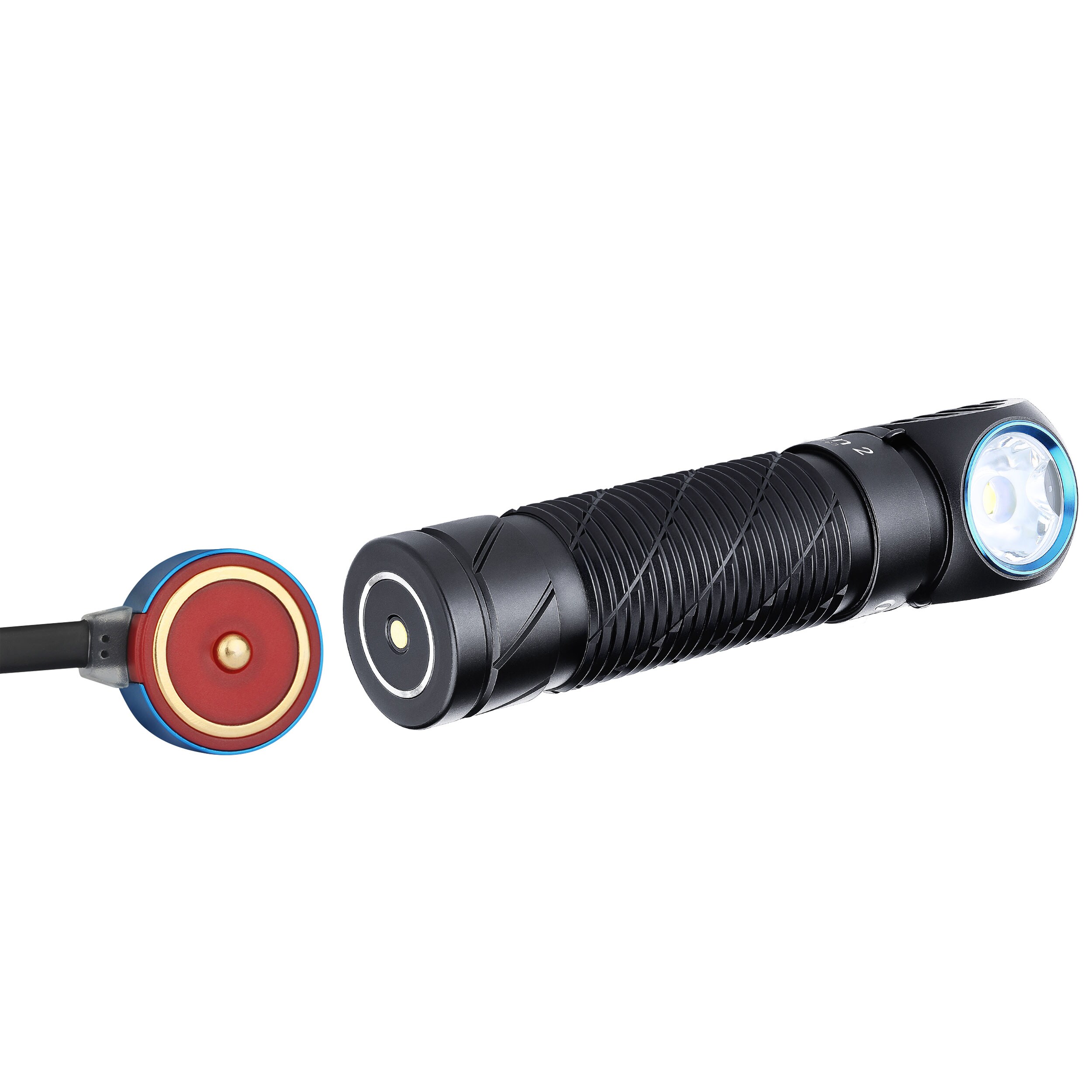 Olight - Perun 2 Cool White Kit Black - Stirn- und Winkeltaschenlampe mit Stirnband - 2500 Lumen