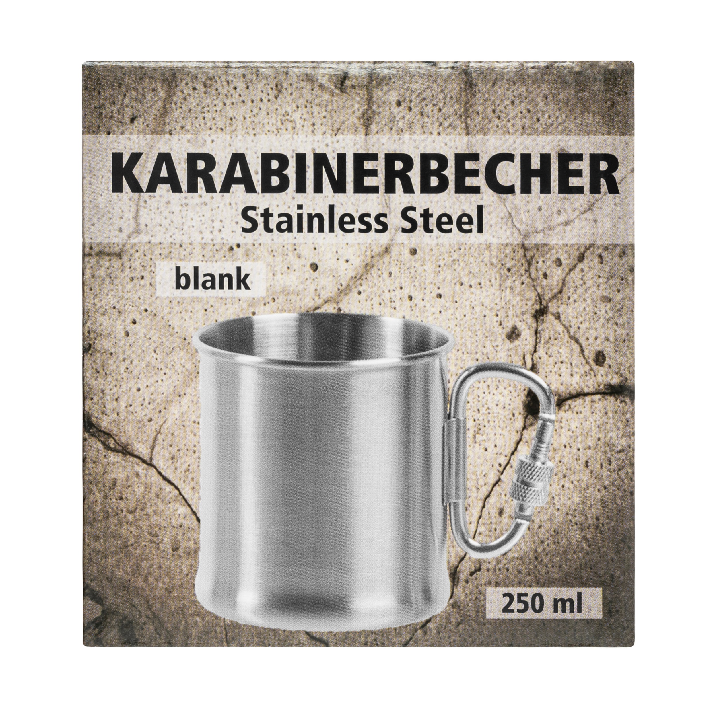 Mil-Tec - Stahlbecher mit Karabinerhaken 250 ml