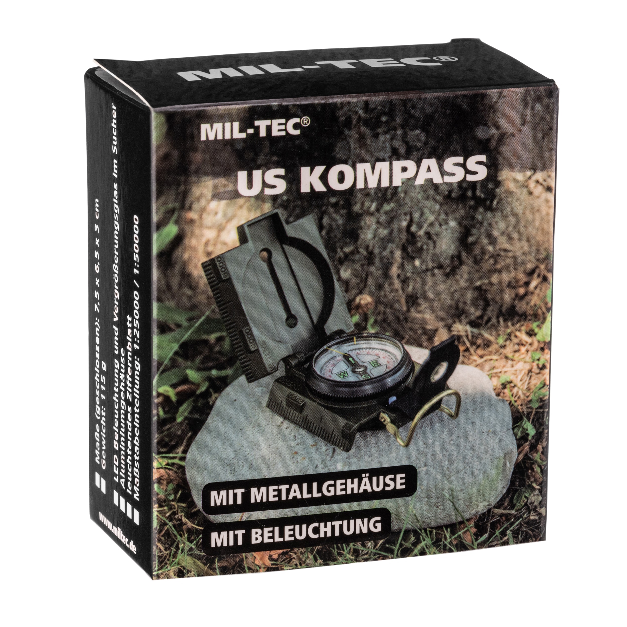 Mil-Tec - US Metal Kompass mit Beleuchtung - Olive