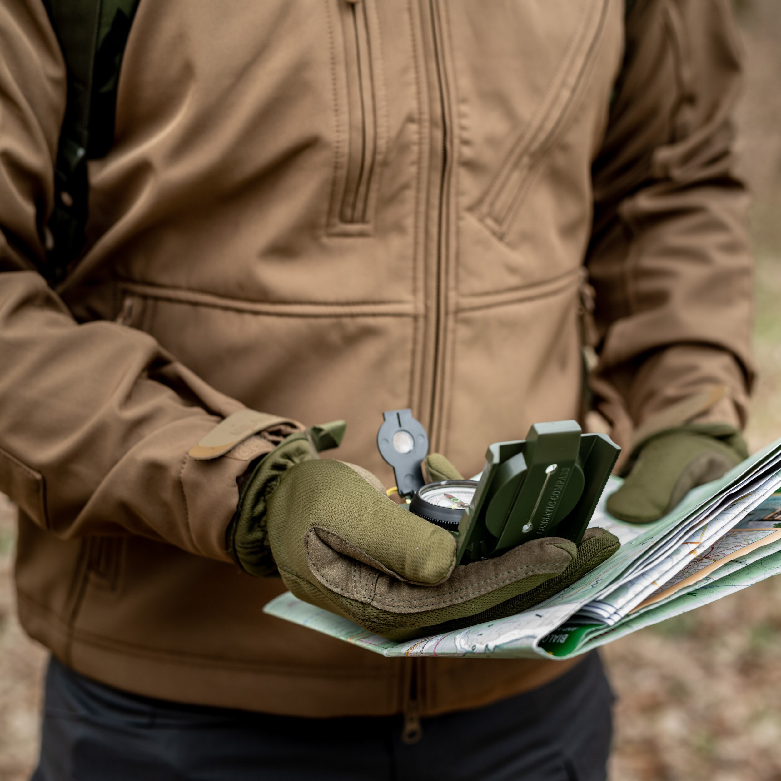 Mil-Tec - US Metal Bussole mit Beleuchtung - Olive