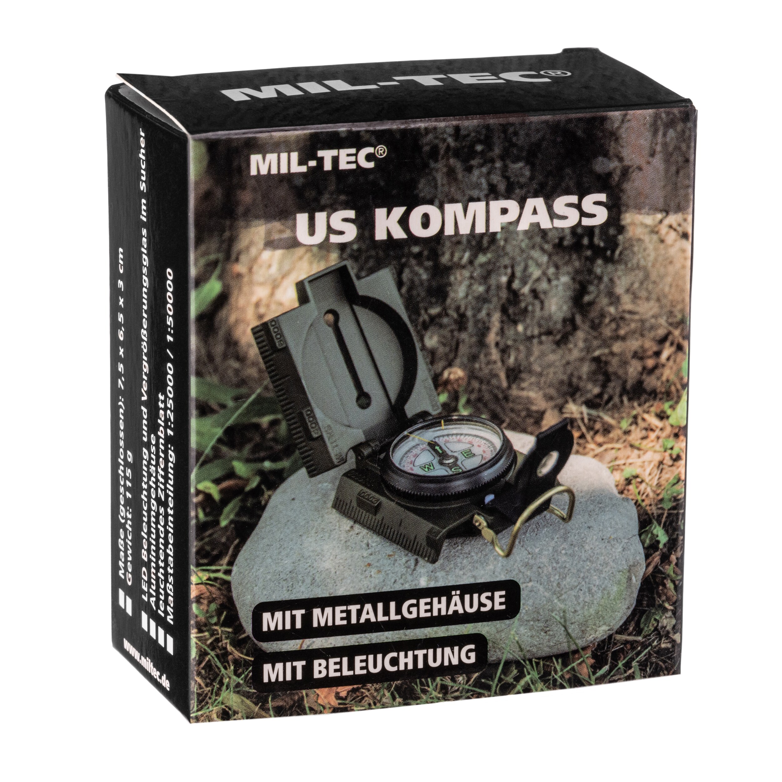 Mil-Tec - US Metal Bussole mit Beleuchtung - Olive