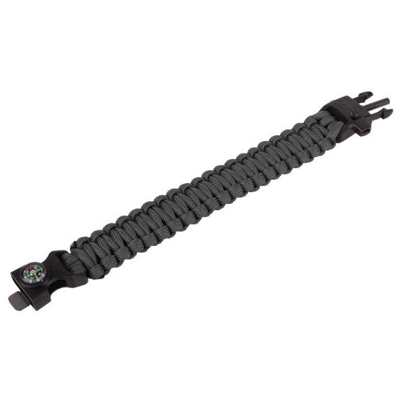 Paracord - Armband mit Kompass - 8'' - Black