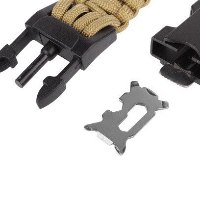 Paracord - Armband mit Kompass - 9'' - Coyote