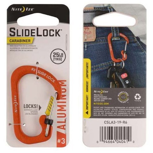 Nite Ize - SlideLock Carabiner - Alu-Karabinerhaken - Orange 3