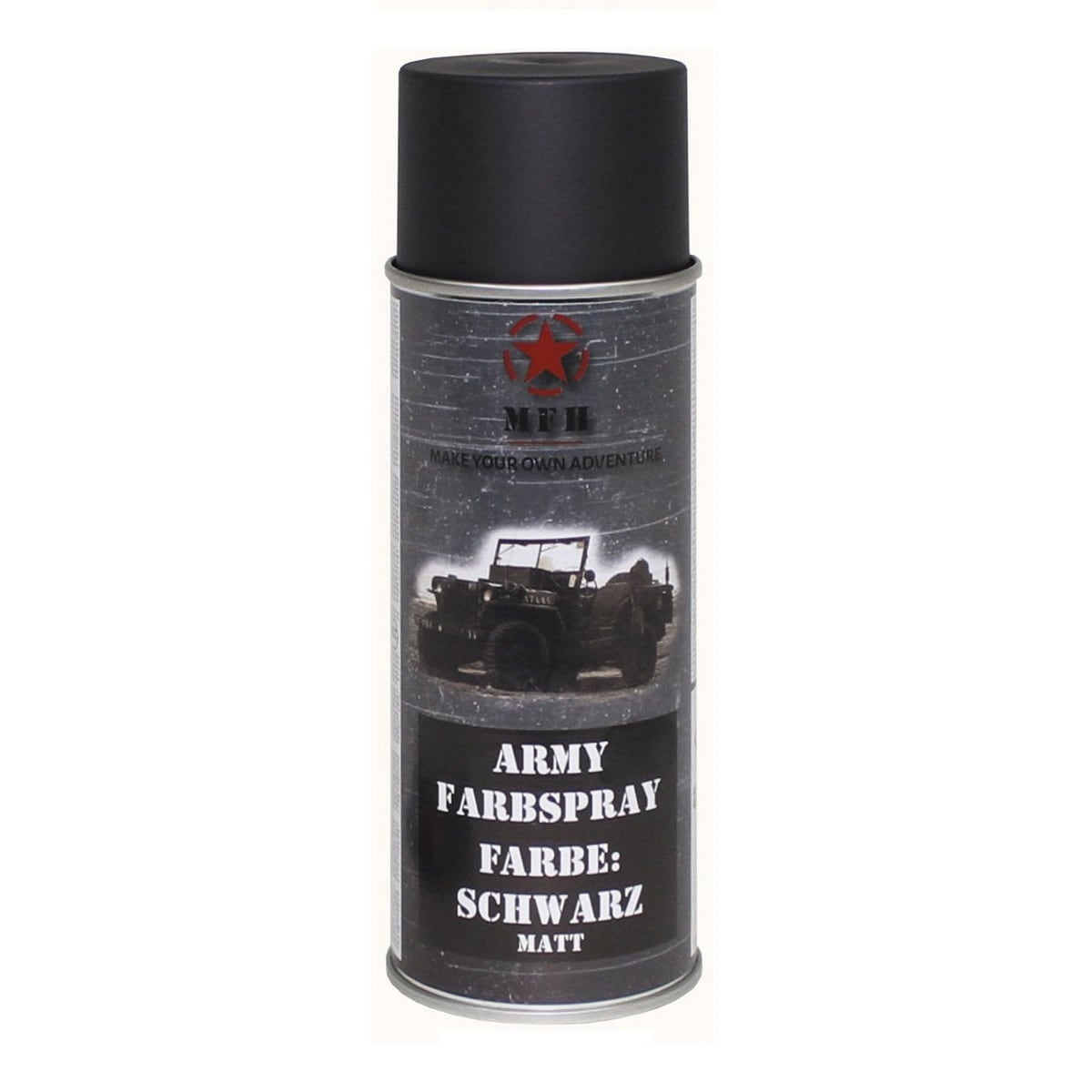 MFH NATO - Militär-Sprühfarbe - 400 ml - Schwarz Matt