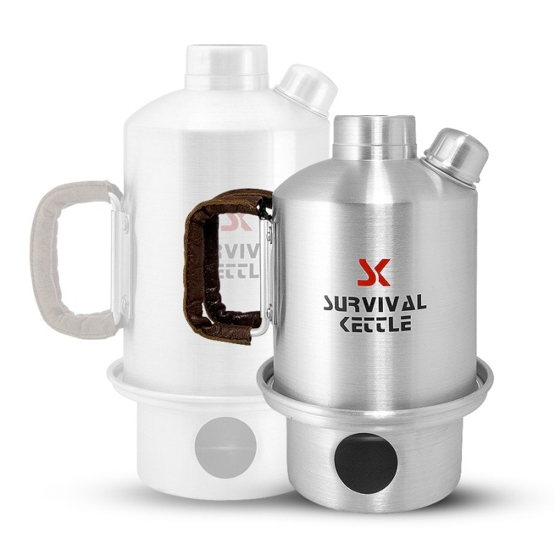 Survival Kettle - Reisewasserkocher - Silver Half - 0.6 l