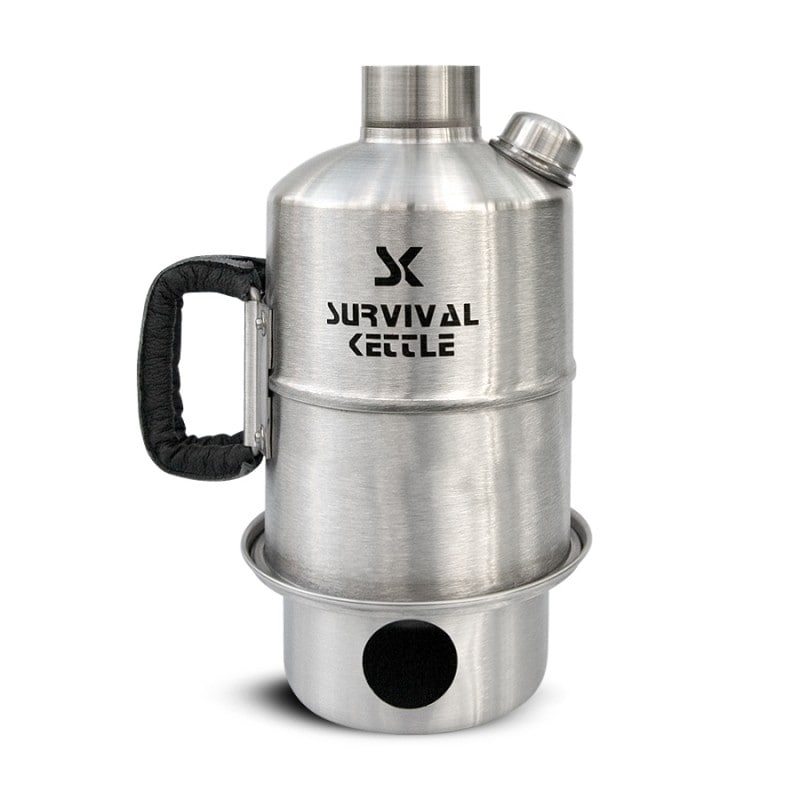 Survival Kettle - Reisewasserkocher - Silver Steel - 0.6 l