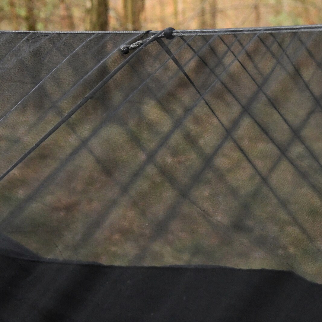 TigerWood - Bär Camping Hängematte XL Black - mit Moskitonetz Single Zip