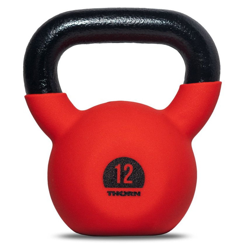 Thorn+Fit - Kettlebell aus Gusseisen mit Gummibeschichtung - 12kg 