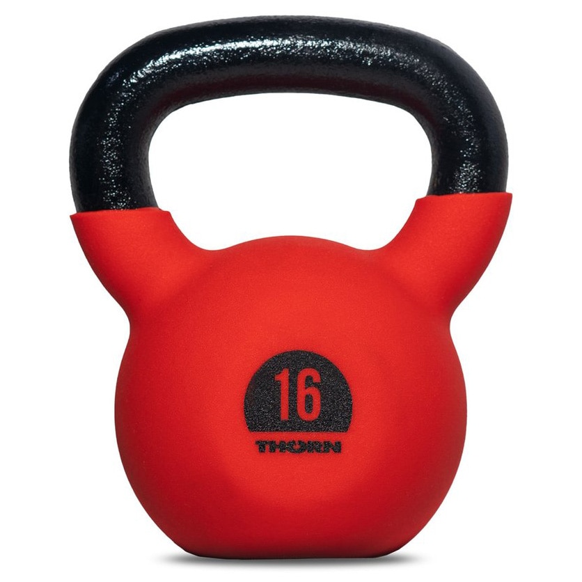 Thorn+Fit - Kettlebell aus Gusseisen mit Gummibeschichtung - 16kg 