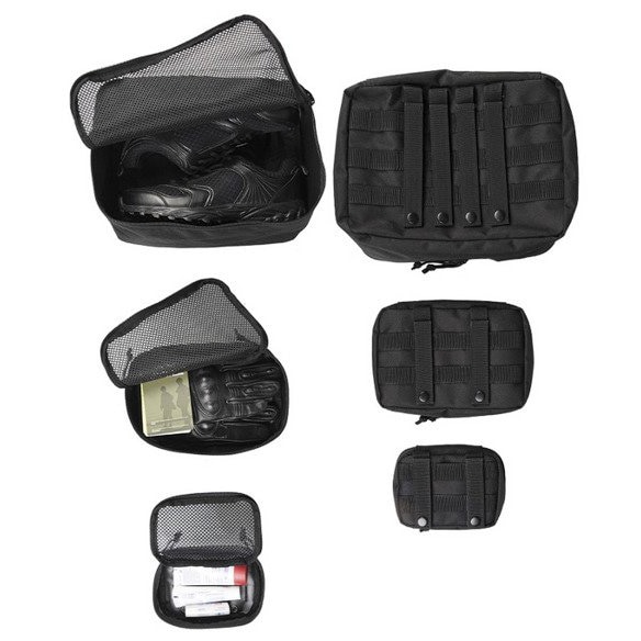 Mil-Tec - 3-teilig Koffer-Organizer-Set - Black 16003802